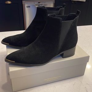Marc Fisher Yale Black Suede Chelsea Bootie